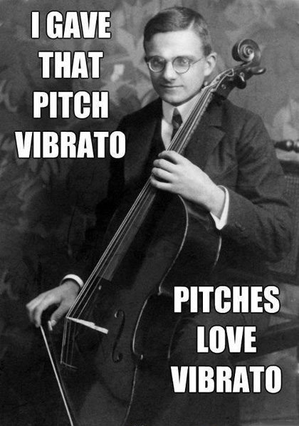 I gave that pitch vibrato...
