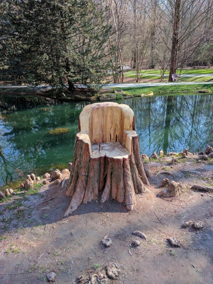 Tree trunk chair