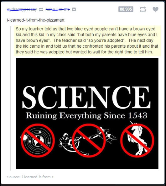Science ruins everything...