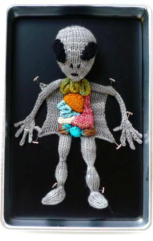 Crocheted Alien Autopsy