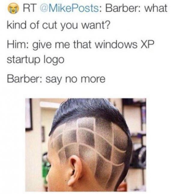 What kind of haircut you want?