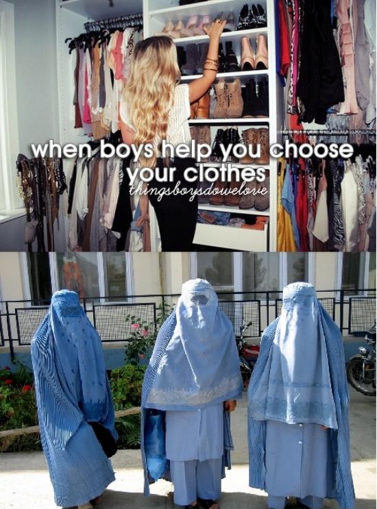 When boys help you choose your clothes...