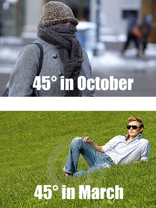 It's warmer though...