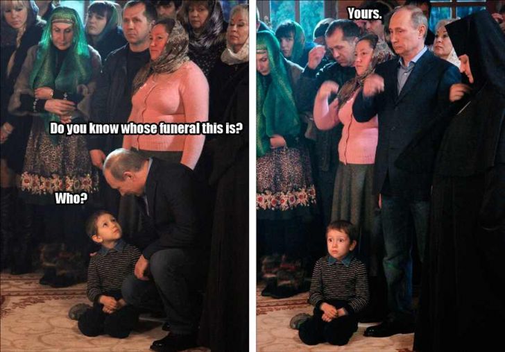 Evil Vladimir Putin..