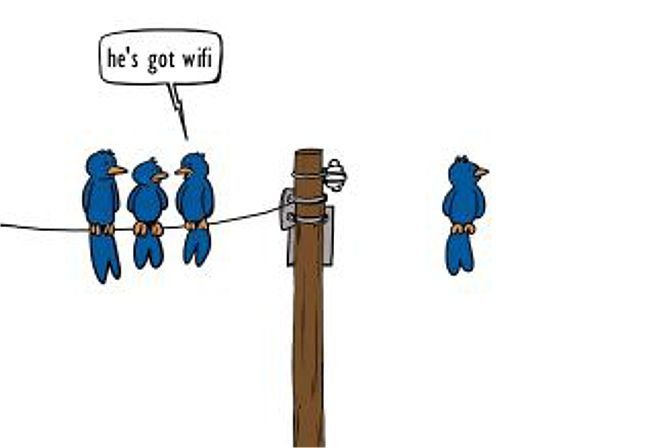 He's got wifi...