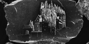 World’s Smallest Sandcastle, Etched on a Single Grain of Sand