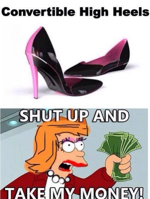 Convertible high heels.