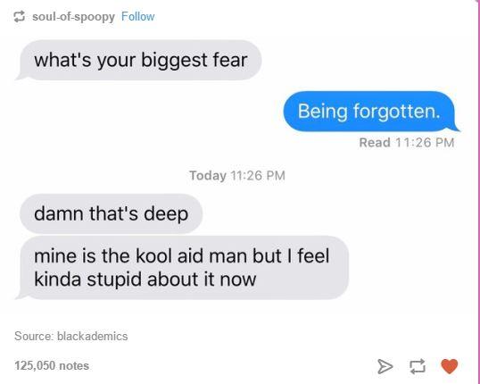 biggest fear