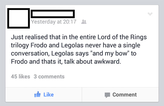 Frodo and Legolas... it's complicated.
