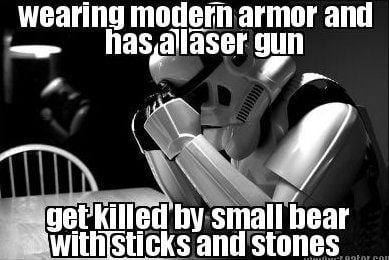 Death Trooper problems.