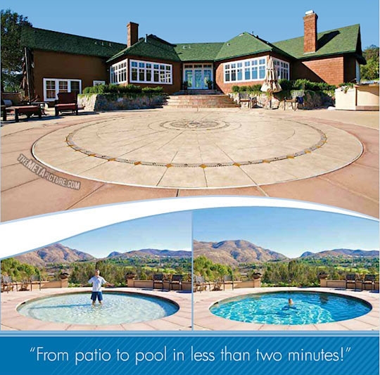 Patio to pool in less than two minutes.