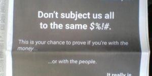 Full-page ad in today’s NYTimes: “Dear Mr. President, You just got spied on. Big league. Don’t subject us all to the same $%!#.