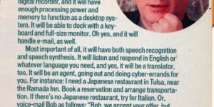 Written in a 1999 magazine