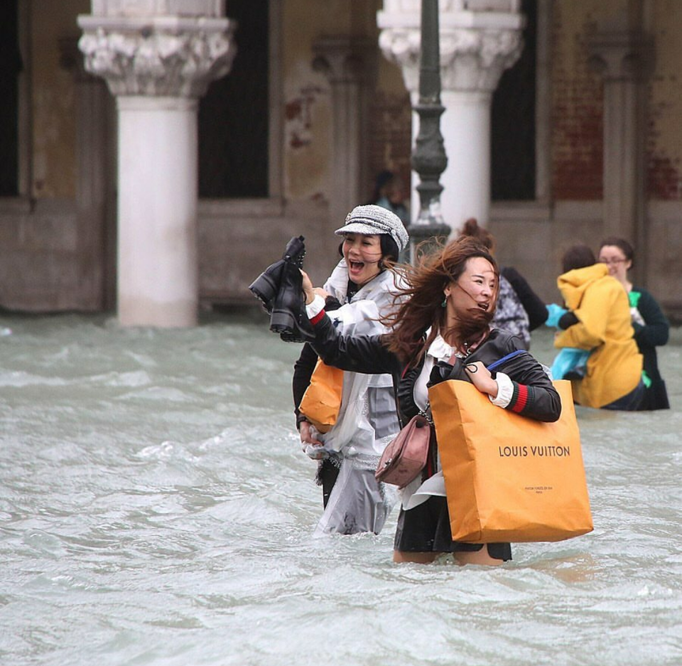When you're shopping in Venice and forget your inflatable Gucci kayak...