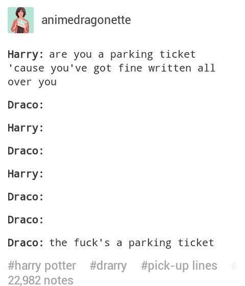Is that a wand in your pocket or are you just pleased to see me?