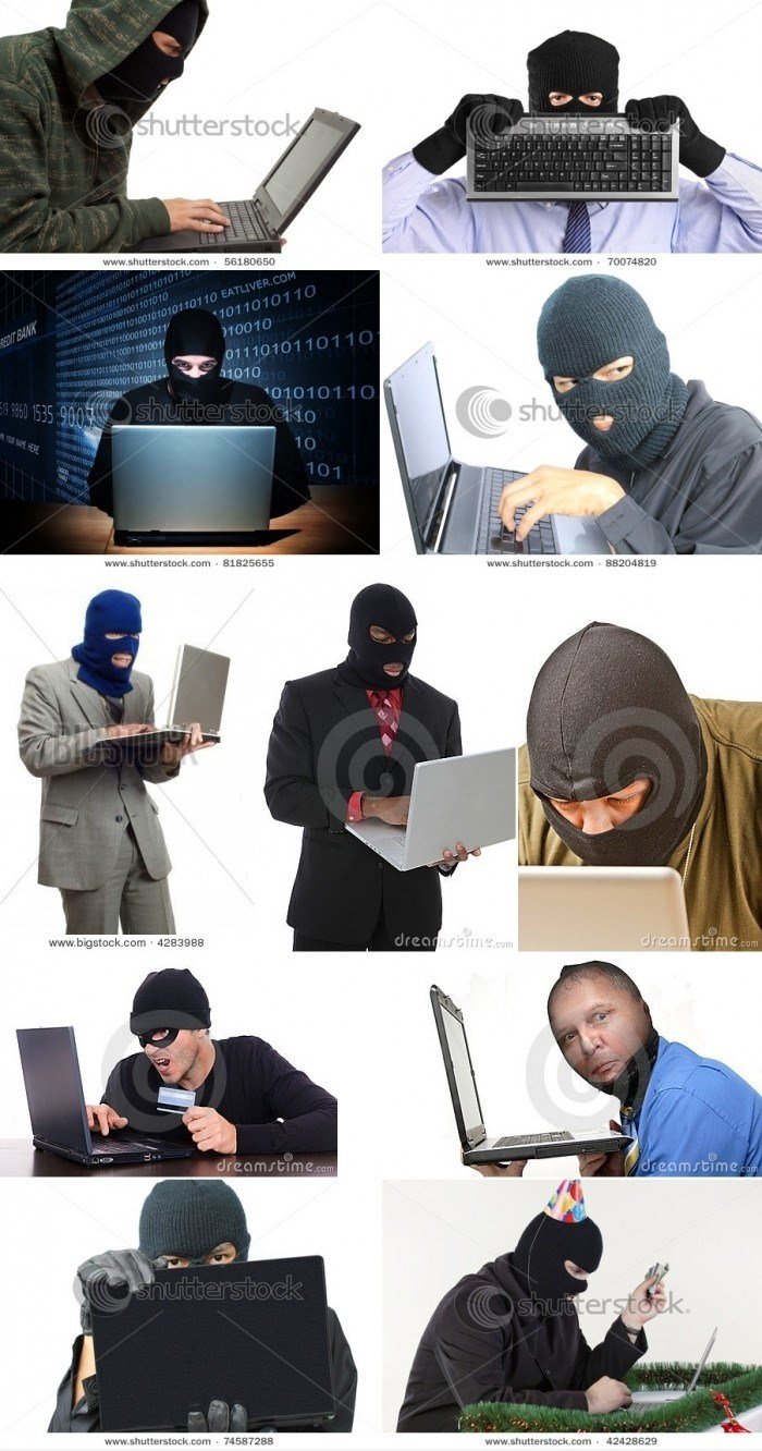 What hackers look like according to stock photo agencies.