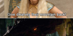 All I can think watching The Hobbit.