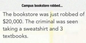 College book store robbed