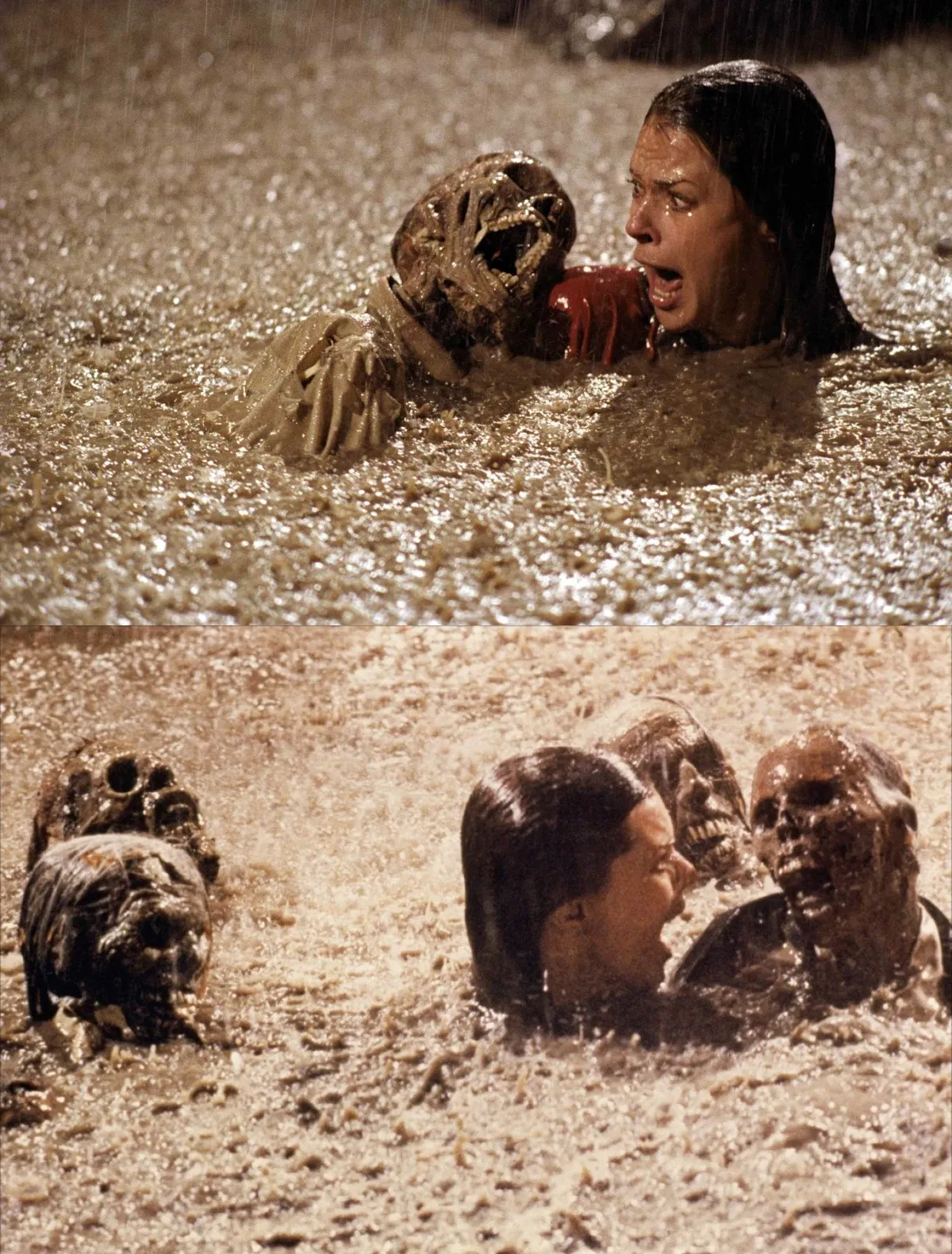 The movie Poltergeist used real skeletons in the pool scene, allegedly.