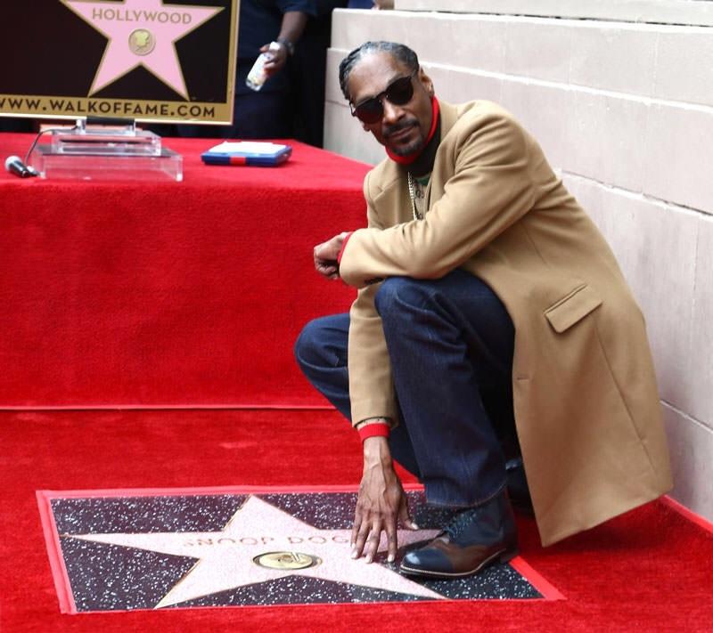 Snoop Lion received his Hollywood star today, sponsored by Martha Stewart.