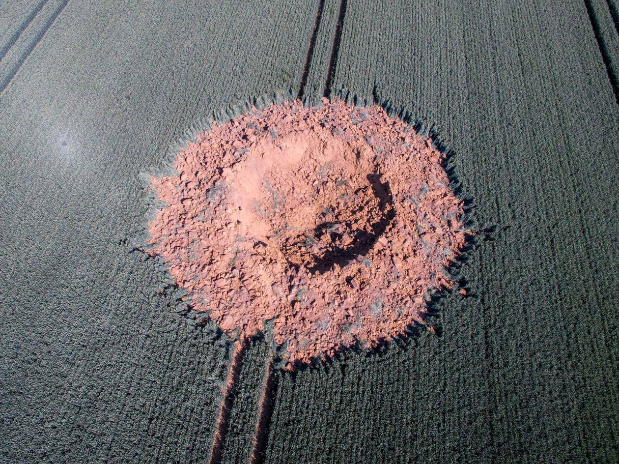 A buried WW2 bomb exploded in a German barley field this week.  War persists.