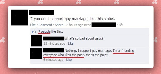 If you don't support gay marriage, like this.