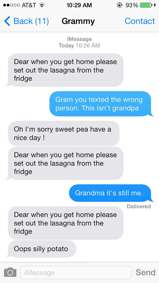 Texting with Grammy.