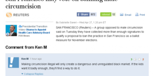 Ken M on circumcision