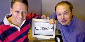 Elon Musk and Peter Thiel unveil PayPal 17 years ago