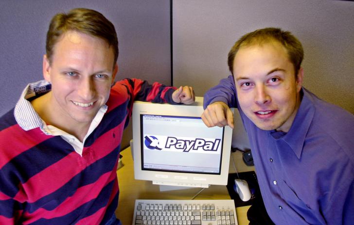 Elon Musk and Peter Thiel unveil PayPal 17 years ago