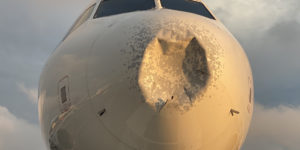 Hail is not kind to aeroplanes.