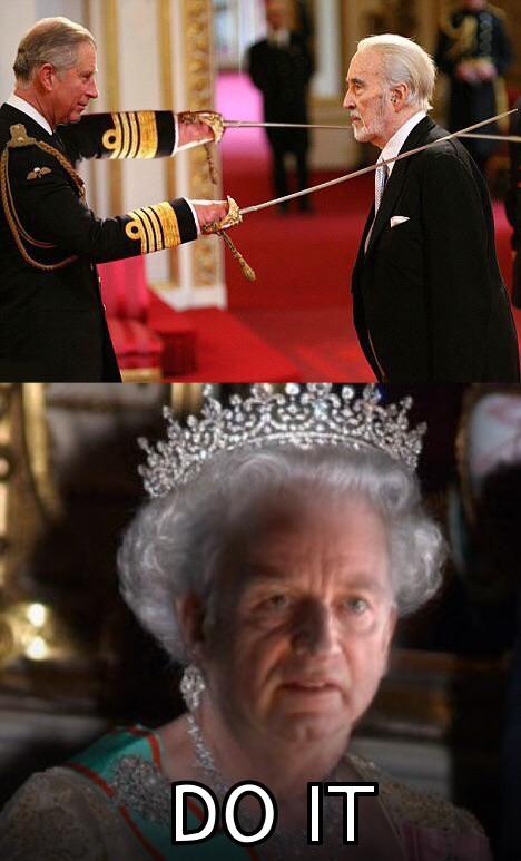 When you thought you was gettin knighted but tha queen be like: