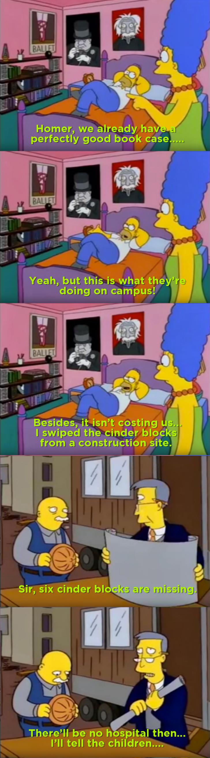 Homer's dorm room inspired furniture