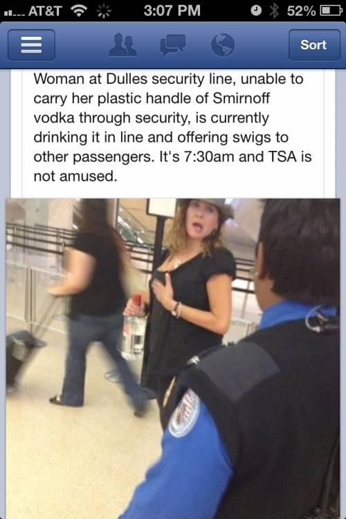 The TSA was not amused.