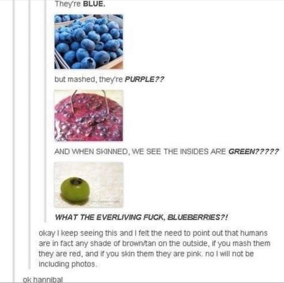 Don't trust the blueberry.