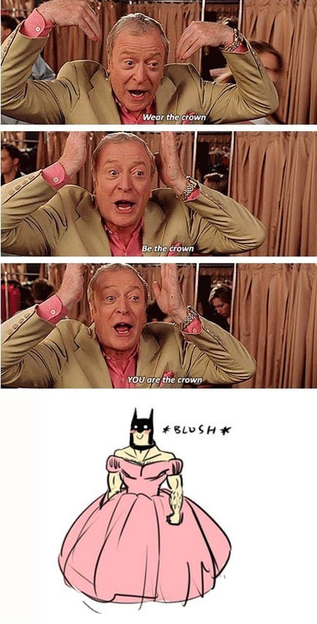 Boosting Batman's self-esteem.