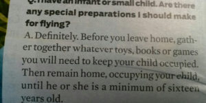 Tips for flying with children.