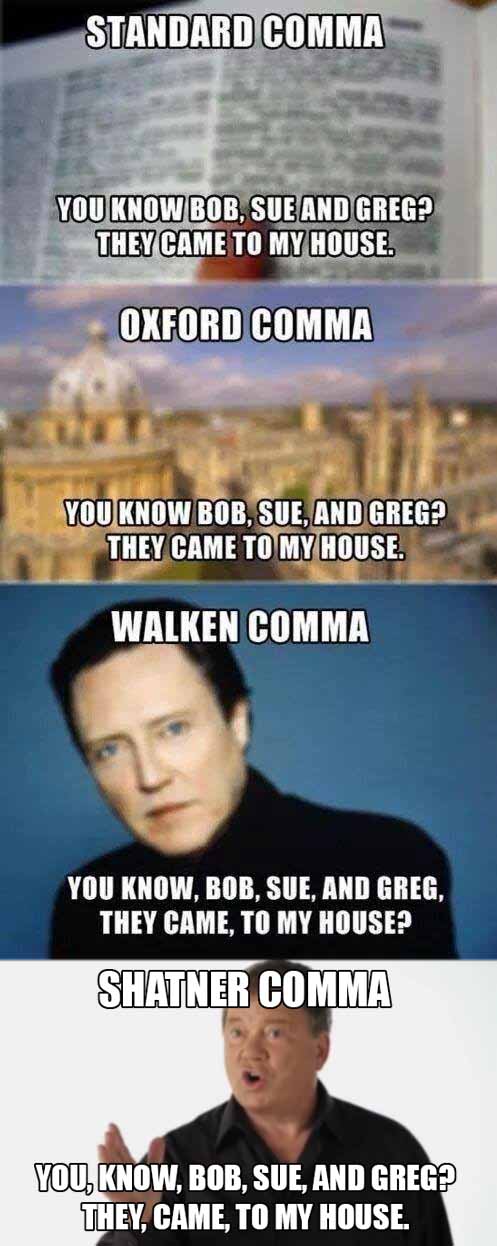 Comma's from around the world.