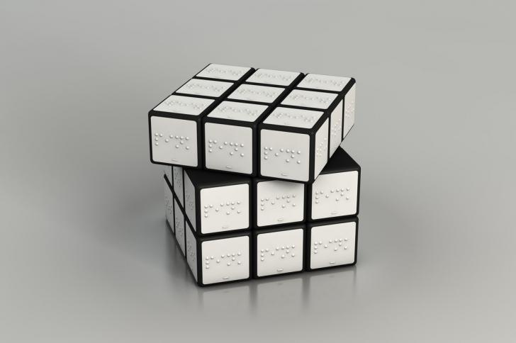 A braille rubik's cube