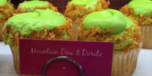 Mountain Dew and Dorito cupcakes.