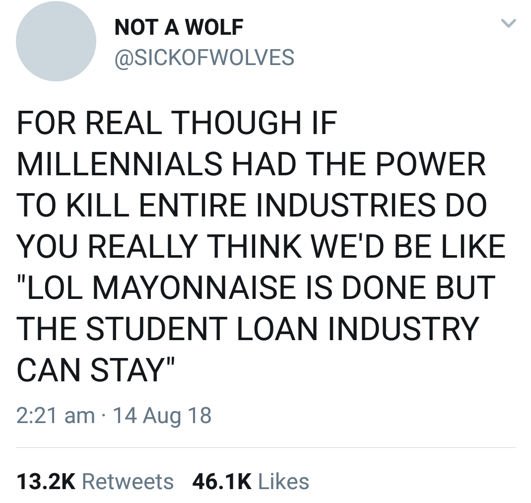 Millenials are destroying industries