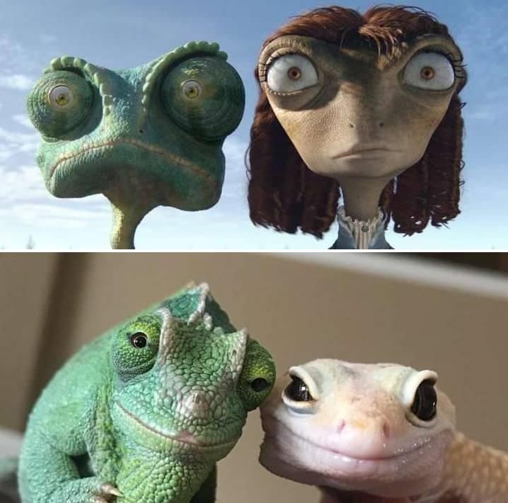 When Pixar mimics reality.