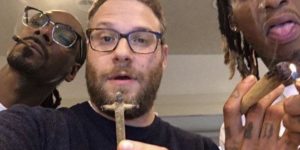 Seth Rogan, Snoop Dogg, and Wiz Khalifa are practicing social distancing together today.