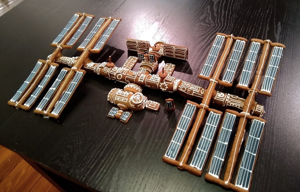 A Gingerbread International Space Station