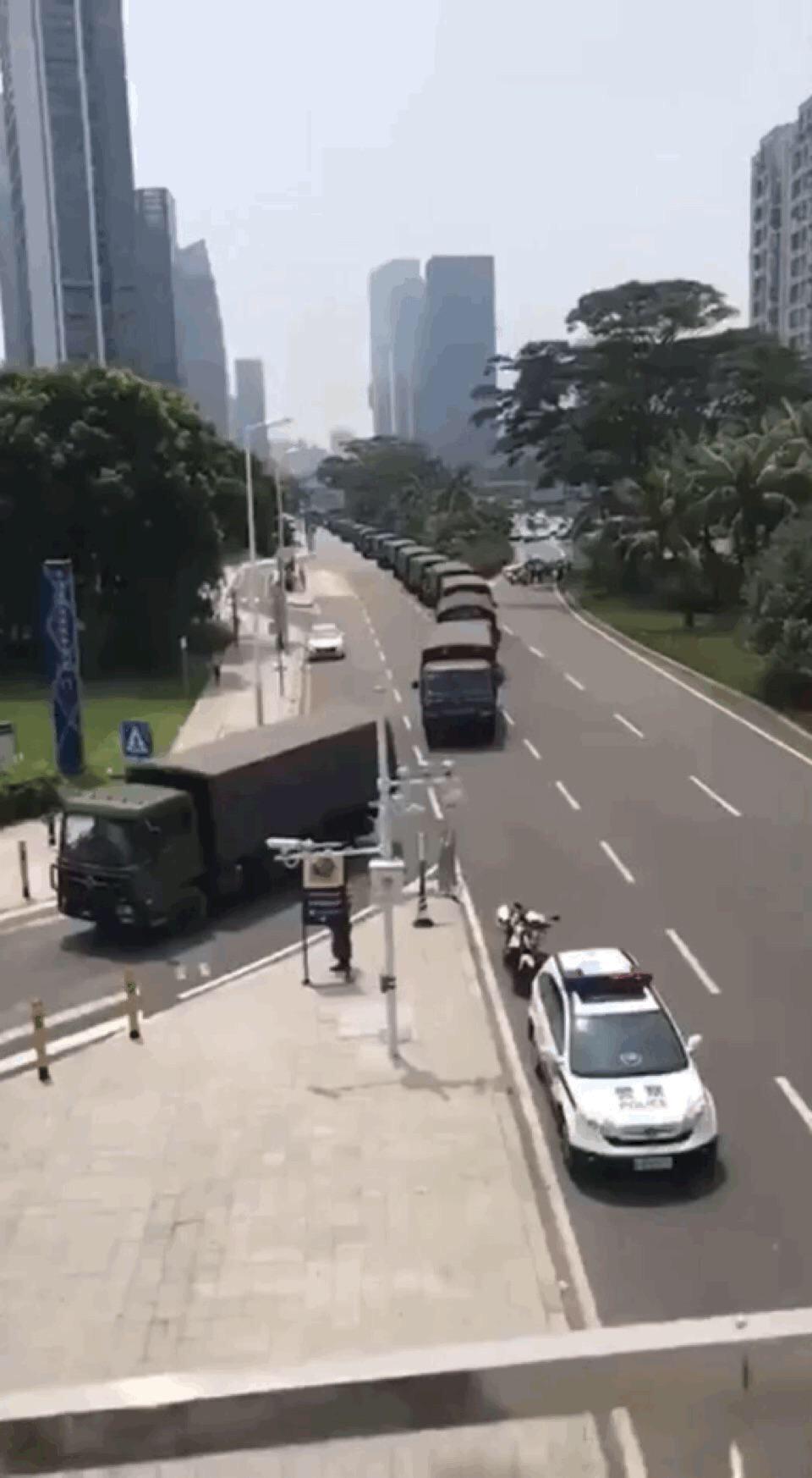 Just the Chinese army mobilizing around Hong Kong... nothing to see here, avert your eyes, etc.