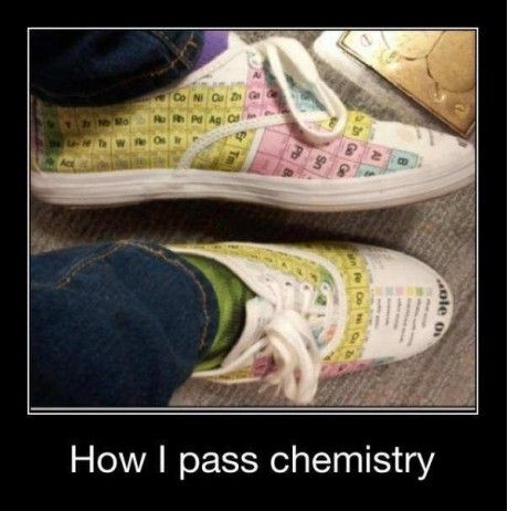 How I passed chemistry.