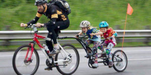 Biking with dad.