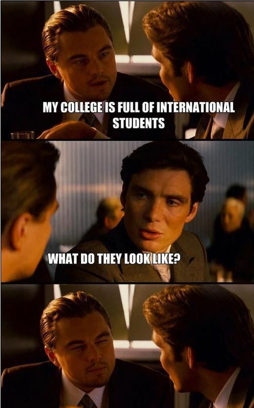My college is full of international students.