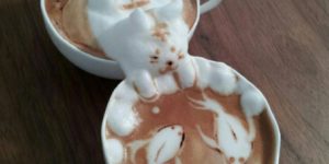 When coffee foam attacks!