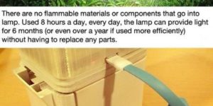 This portable salt-powered lamp can stay illuminated for 8 hours on a glass of seawater